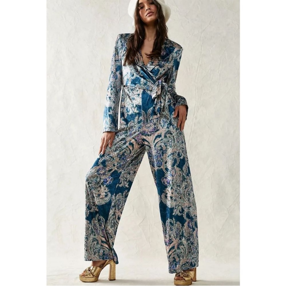 Free People Delphine Velvet Jumpsuit